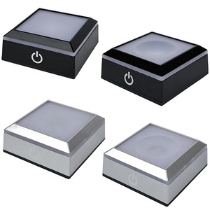 80 mét pha lê bóng <span class=keywords><strong>LED</strong></span> ánh sáng cơ sở hiển thị chủ USB powered Glass nghệ thuật đứng đầy màu sắc thắp sáng vuông đứng hiển thị tấm cho thanh - Product Image 1