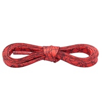 Lacets plats imprimés en polyester colorés personnalisés de 8 mm avec embouts en plastique pour baskets