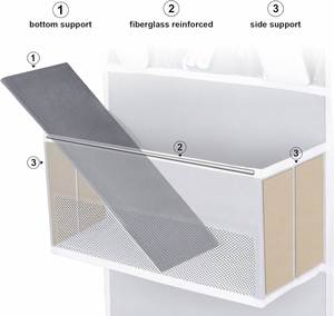 5-<b>shelf</b> Over Door Organization Storage Hanging Closet Organizers With Side Pocket - Product Image 5