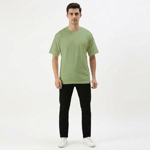 2026 New Release <b>Men</b> Plain Dyed Regular Fit Front Customized Casual Quick Dry Lightweight Breathable Everyday Outfit Crewneck - Product Image 1