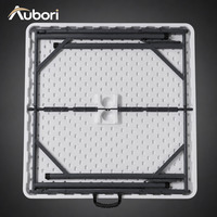Table pliante carrée moderne et simple en plastique moulé par soufflage HDPE, table pliante durable
