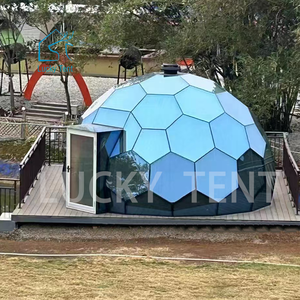 Dôme <span class=keywords><strong>Camping</strong></span> Igloo moderne en fibre de verre géodésique en verre nid d'abeille maison dôme à vendre - Product Image 6