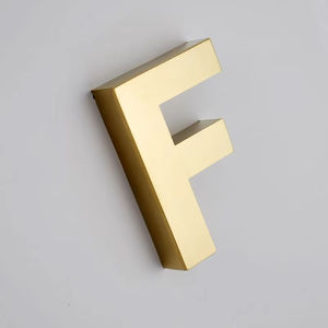 Lettres de l'alphabet <span class=keywords><strong>en</strong></span> acier inoxydable peintes sur mesure BOYANG, non éclairées, pour les entreprises et les écoles, montage mural - Product Image 3