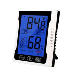 Thermomètre numérique d'intérieur, jauge de température, hygromètre humidistat avec enregistrement d'humidité et de température MAX et MIN
