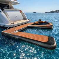 Plateforme flottante gonflable antidérapante 4x3m pour jet ski double E, fabrication chinoise