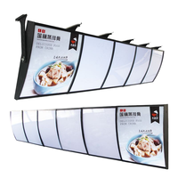 Lot de 10 panneaux lumineux LED rectangulaires pour menu de restauration rapide, hamburger, poulet frit, publicité, commande lumineuse