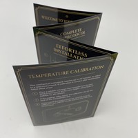 Brochure tri-pliante personnalisée imprimée sur papier d'art épais avec pelliculage étanche – Dépliant pliable pour entreprise et catalogue de marque