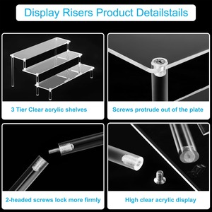 Large Acrylic Display <b>Risers</b> Perfume Stand Organizer Clear Acrylic <b>Shelf</b> <b>Risers</b> for Display Stands Use Clear Cupcake Stand <b>Riser</b> - Product Image 4
