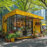 Conteneur d'expédition de luxe de 20 pieds et 40 pieds pour restaurant, bar, fast-food, stand de café modifié pour une utilisation à domicile dans un centre commercial ou un bureau