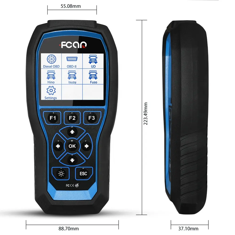 VIKTEC-outil de Diagnostic automobile 2 en 1, Scanner pour véhicule, camion et voiture, robuste, pour Isuzu UD Hino fusion, câble OBD2