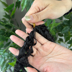 <span class=keywords><strong>Style</strong></span> Tendance 100g Cheveux Bouclés Naturels Noirs Birmans pour Crochet Livraison Mondiale Extensions 100% Cheveux Humains 18 Pouces Accessoires Capillaires - Product Image 4