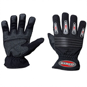 Gants d'extrication de niveau 3 en coton/polyester/spandex noir et rouge de haute qualité, respirants, thermiques, pour toutes les saisons, vente en gros, personnalisables - Product Image 3