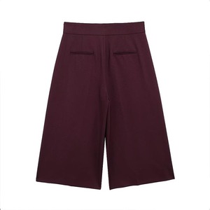 Abbigliamento da donna 2024 autunno <span class=keywords><strong>pantaloncini</strong></span> lunghi Casual a pieghe stile retrò Casual <span class=keywords><strong>eleganti</strong></span> <span class=keywords><strong>pantaloncini</strong></span> da donna Slim Fit - Product Image 2