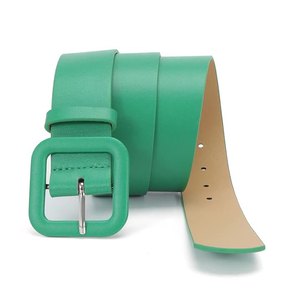レザーベルト,PUカバー長方形バックル,3.8cmキャンディウエストベルトパンツ用ジーンズドレス - Product Image 2