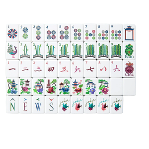 Juego de Mahjong Acrílico de Lujo Estilo Americano Moderno, Fichas Personalizadas, Soportes, Empujador, Tapete de Neopreno, Bolsa - Oh My Mahjong para 4 Jugadores, Entretenimiento - Product Image 2