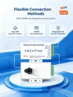 Alimentation pour contrôle d'accès intelligent Tuya WiFi, AC110-240V vers DC12V 3.9A, contrôleur d'accès avec déverrouillage à distance par application Wiegand RS485