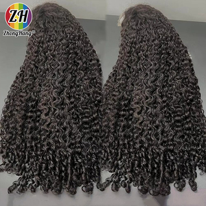 Wig Rambut Manusia Keriting Burma 250%  Wig Rambut Manusia Keriting Spiral Vietnam 13x6 Lace Frontal  Wig Rambut Manusia Keriting Kamboja Gelombang Alami - Product Image 1