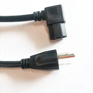 NEMA5-15Pから直角C13コンピューター電源コードブラック18AWG125V10A