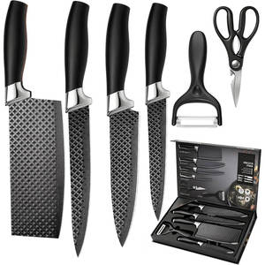 6 Pieces Cooking Kitchen Cutlery <b>Set</b> Kitchenware Stainless Steel Chef <b>Knife</b> <b>Set</b> Kitchen <b>Knife</b> <b>Set</b> with Elegant Box - Product Image 1