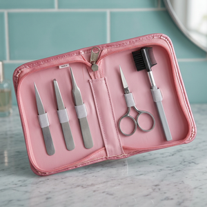 Kits de manucure et pédicure en acier inoxydable Obexa avec outils multi-usages pour hommes et femmes en salons, modèle OBP-39466 - Product Image 2