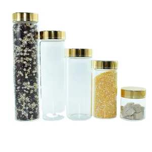 Decorative Plant Shot Medicine Food Grade Flat 40Ml 50Ml 60ml 70ml 80ml Bath Salt Test Tube Bottle Glass Vial