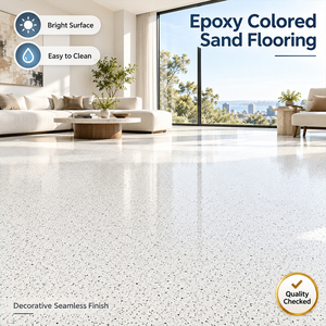 Peinture de sol époxy colorée auto-nivelante pour intérieur/extérieur, résistante à l'usure, revêtement liquide antidérapant avec propriétés antidérapantes - Product Image 4