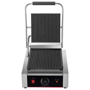 <strong>Commercial</strong> Sandwich <strong>Panini</strong> <strong>Press</strong> <strong>Grill</strong> 1800W Single Grooved Plate Sandwich Bread Toaster <strong>Press</strong> Maker Electric Bread <strong>Grill</strong>
