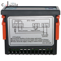 Termostato Digital para Congelador STC-100A, Controlador de Temperatura de 110v, Termostato de Calefacción con Sensor