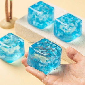 Juguete de Gel de Hielo Simulado en Forma de Cubo Unisex, Juguete de Plástico para Apretar y Aliviar la Presión en las Puntas de los Dedos para Niños y Niñas - Product Image 2