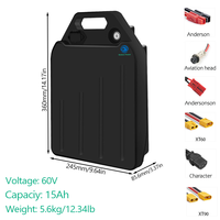 Batterie de scooter Harley 60V15Ah 16S3P 21700 5000mah Cell Lithium Ion pour vélo électrique, fauteuils roulants électriques, Citycoco