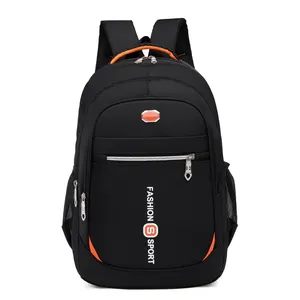 Sac à dos de voyage unisexe avec logo personnalisé sacs d'école Oxford en nylon imperméable pour étudiants avec fermeture à glissière doublée de polyester ordinateurs portables