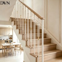 DVN Metal Design Moderne Sq. Rampe d'escalier en spirale intérieure de 1/2 po, en métal, à section rectangulaire creuse, facile à installer