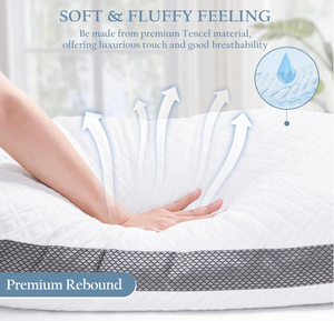 Premium Mesh Transpirable Gusset Home Bed Soft Cooling Cover Summer Cold Ajustable Shredded Memory Foam <span class=keywords><strong>Neck</strong></span> <span class=keywords><strong>Pillow</strong></span> - Product Image 4