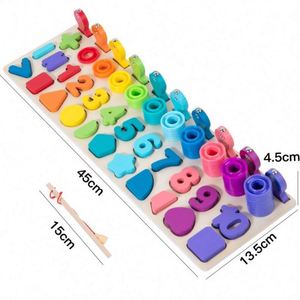 4-In-1 Number <b>Shape</b> <b>Sorter</b> Counting Stacker Fishing Board Game Preschool Early Educational Activities <b>Toys</b> for Kids - Product Image 5