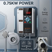 Convertidor de Frecuencia, Inversor, Controlador de Velocidad para Motor de CA, VFD Trifásico 380V 0.75KW 2.2KW, Ventilador, Máquina de Ventilación, Herramientas