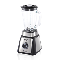 RAF Elektrische Blender Licuadora 2-in-1 500W 1,5L Glazen Kan Blender voor Thuisgebruik, voor Sap, Smoothie en Koffiemalen