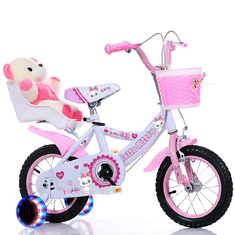 Bicicleta Multicolor de 12 pulgadas para niños, bicicleta de princesa