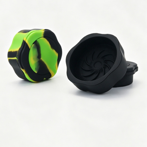 Non Stick Silicone Grinder Smoking Accessories Milling Crusher Non-stick Silicone Grinder with Magnetic Top and Built-in <b>Jar</b> - Product Image 6