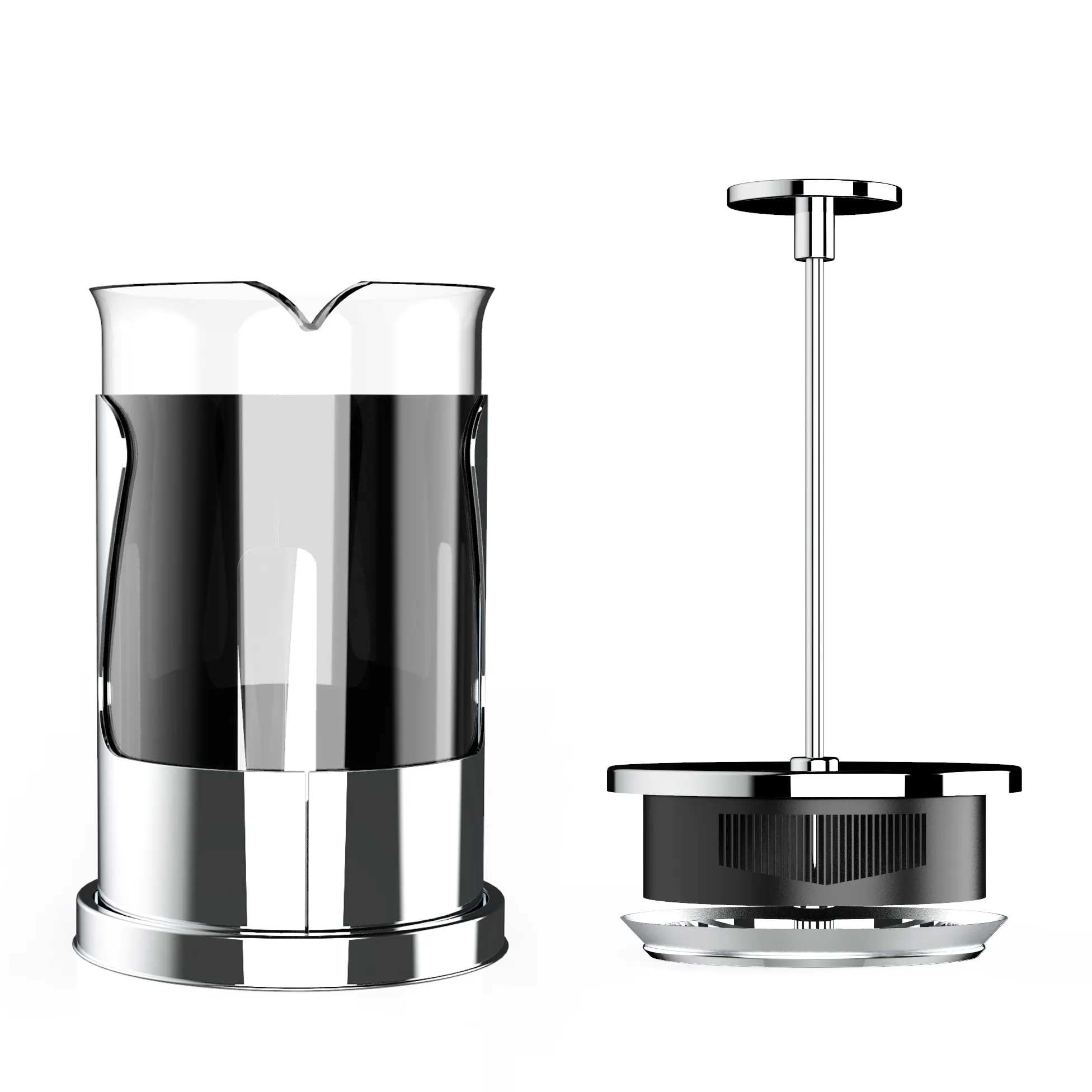 Bình Thủy Tinh Hệ Thống Lọc 4 Cấp Bình Trà Carafe Kèm Thìa Cà Phê Không Gỉ Bàn Chải Làm Sạch Để Ủ Nóng Lạnh