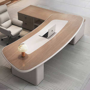 Bureau de direction moderne de haute technologie en forme de L, table de bureau, <span class=keywords><strong>mesa</strong></span> avec bureaux de direction en bois - Product Image 5