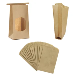 Customised white sandwich herbs takeaway lunch newspaper kraft a4 recyclable paper bag with logo without handle for fast food