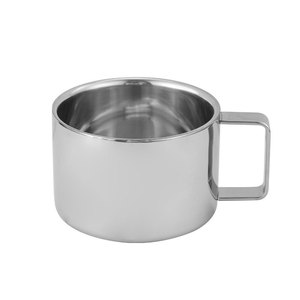 European Style 304 Stainless Steel Coffee Cup <b>Double</b> <b>Walled</b> Anti Scalding With Saucer Set For Tea And Coffee - Product Image 2