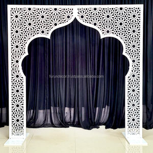 Customized Carved Arch Metal Wedding Archway Backdrop with Baking Paint Direct From Factory Source - Product Image 2