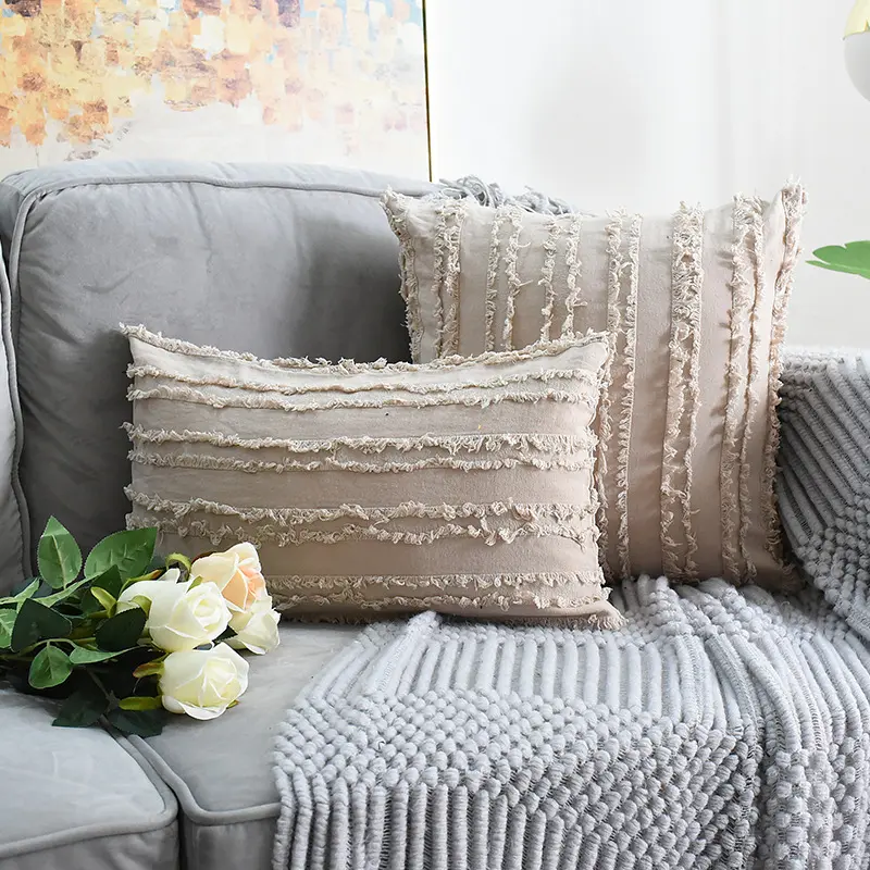18*18 pulgadas ropa de cama almohada para sofá silla algodón Lino decorativo almohadas Fundas de cojín