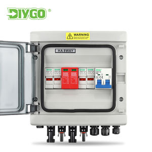 Zonne-Energie Fotovoltaïsche Dc 500V Pv Combiner Box Met Bliksembeveiliging 2 Ingang 1 Uit Zekering Mcb Spd Waterdichte Doos Ip65 - Product Image 1