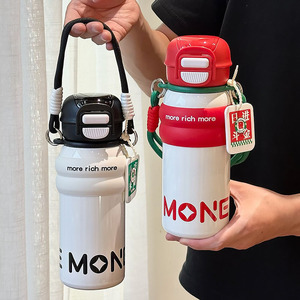 แก้วน้ำสแตนเลส Moni 316L ขนาด 500 มล. ขวดน้ำเก็บอุณหภูมิพร้อมฝาปิดแบบพลิกพร้อมหลอดดูด สำหรับการเดินทางและกิจกรรมกลางแจ้ง - Product Image 3