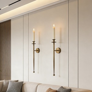 <b>Wall</b> Mounted <b>Candle</b> Holder Iron Gold Finish Home Decor Living Room <b>Wall</b> <b>Sconce</b> - Product Image 3