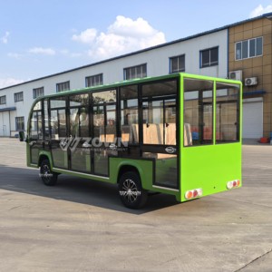 Autobús Eléctrico de Pasajeros ZOWN, Resistente a la Intemperie, Color Verde, Carrocería Completamente Cerrada, para Transporte en Parques en Todas las Estaciones - Product Image 5