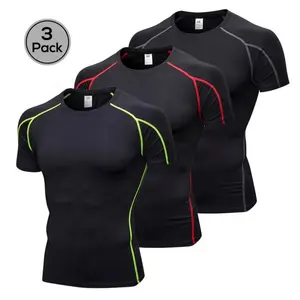 Camiseta esportiva sem costura para compressão, mais nova camiseta fitness de ciclismo para academia e yoga