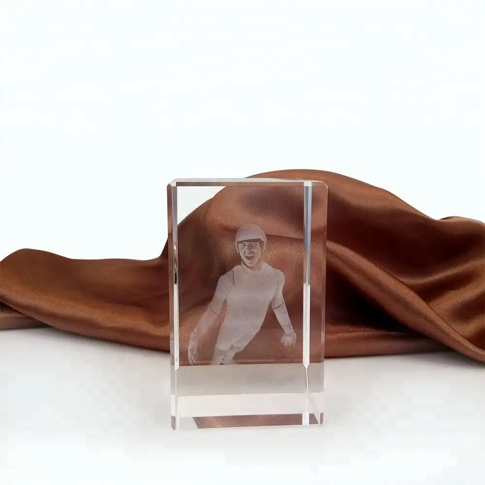 Honra de Cristal Bloco de Cristal 3D Gravação Transparente Personalizado de Alta Qualidade